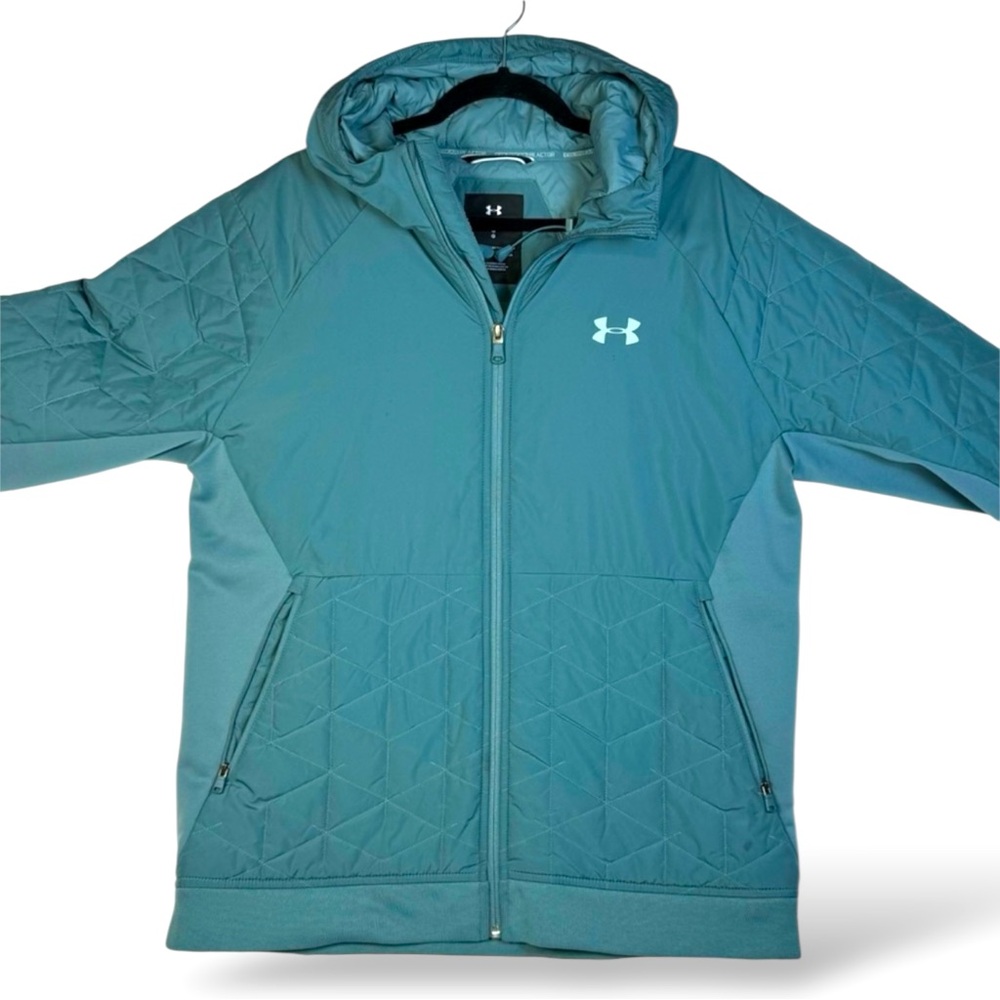 Under Armour Cold Gear Reactor Teal Quilted Winter Jacket Women’s L